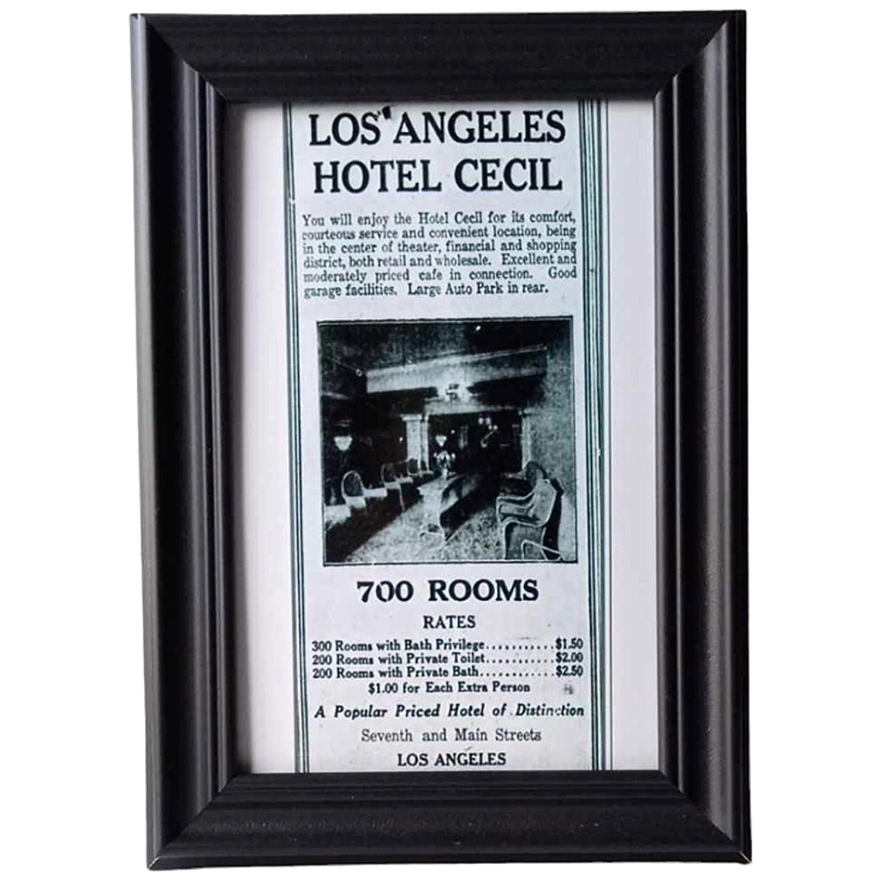 cecil hotel Newspaper ad Richard Ramirez serial killer creepy crime Hotel Ad